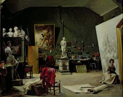 The Studio of Leon Cogniet by Marie Amelie Cogniet